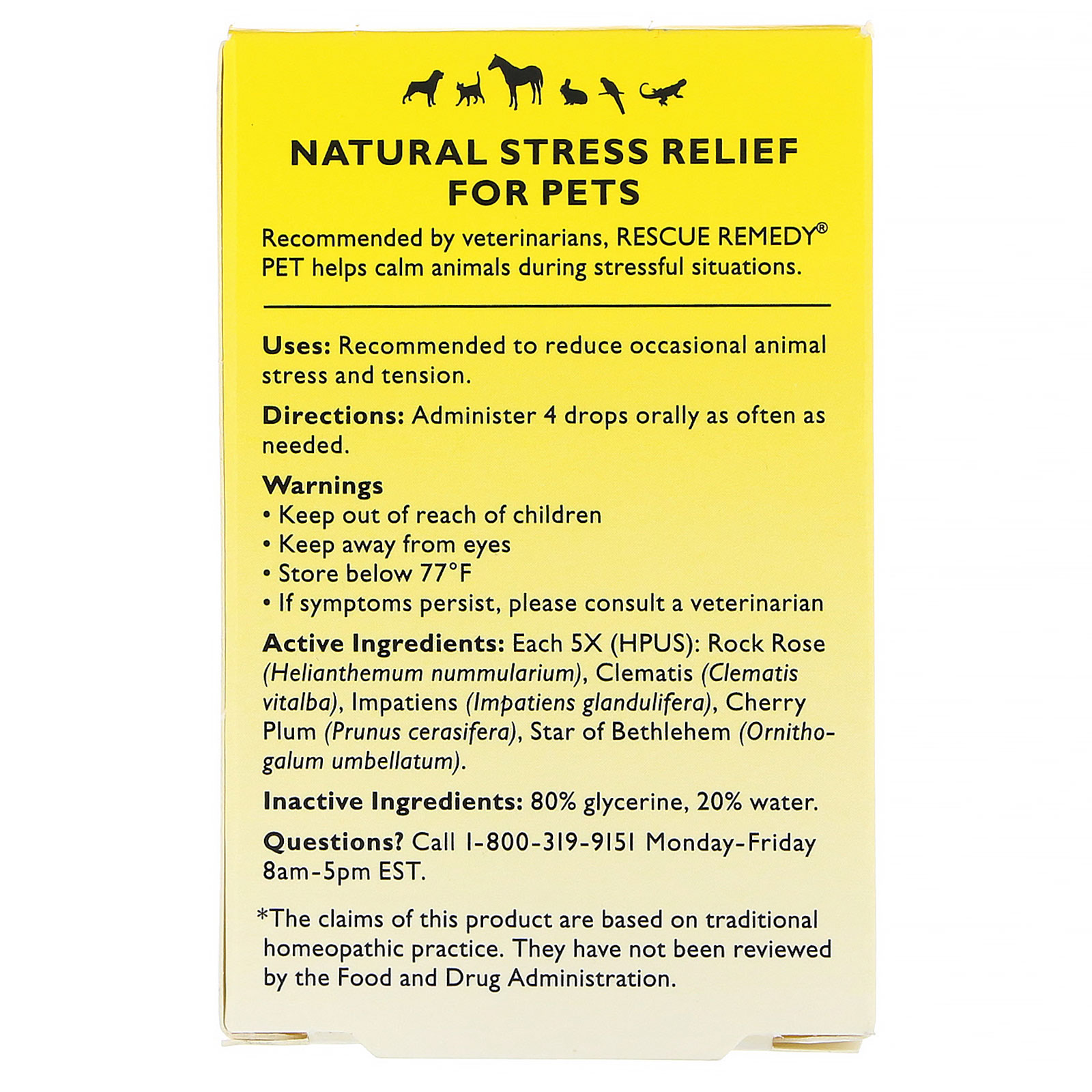 Bach, Original Flower Remedies, Rescue Remedy Pet, Natural Stress