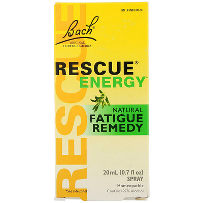 

Bach Original Flower Remedies Rescue Energy Natural Fatigue Remedy 0.7 fl oz (20 ml)