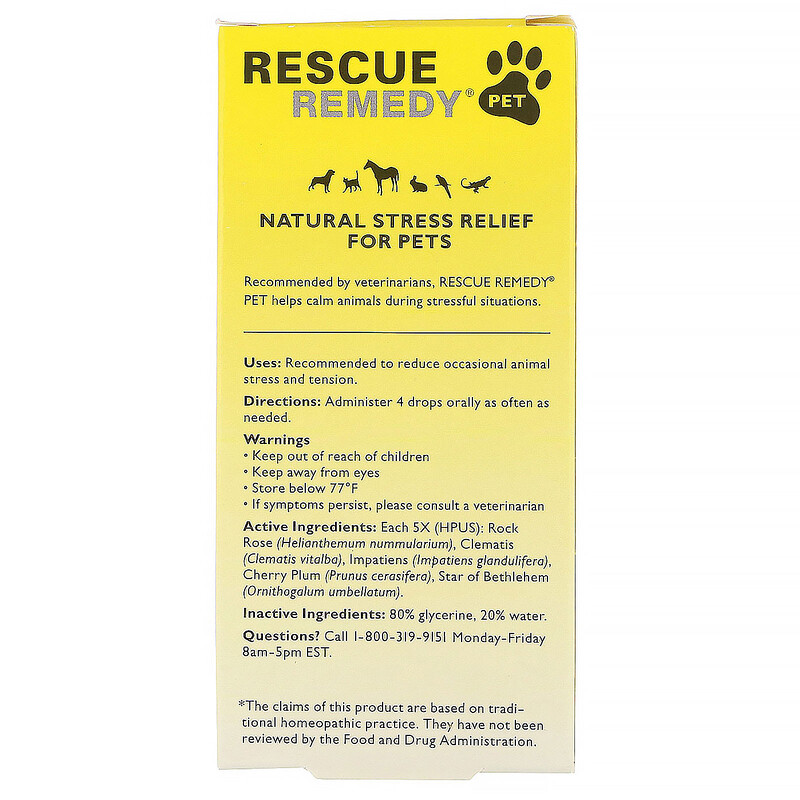 Bach, Original Flower Remedies, Rescue Remedy Pet, 0.7 fl oz (20 ml
