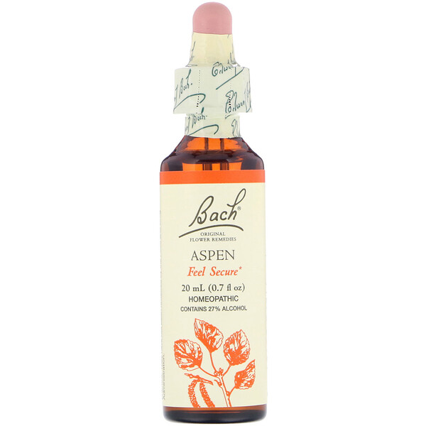 Bach, Remedios originales de flores, Aspen, 0,7 fl oz (20 ml)