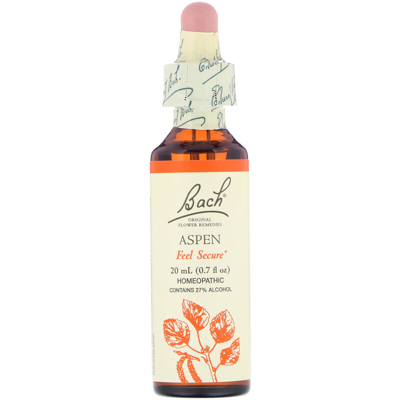 Bach, Original Flower Remedies, Aspen, 0.7 fl oz (20 ml) iHerb