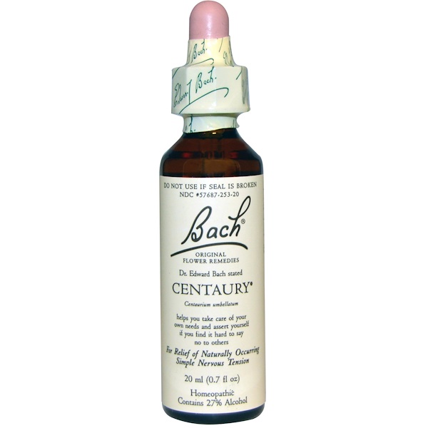 Bach, Original Flower Remedies, Centaury, 0.7 fl oz (20 ml) - iHerb.com