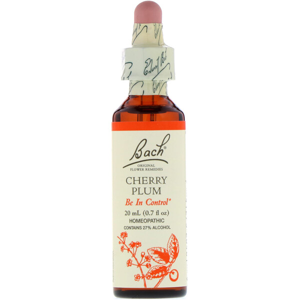 Bach, Remedios originales de flores, Cherry Plum, 0,7 fl oz (20 ml)