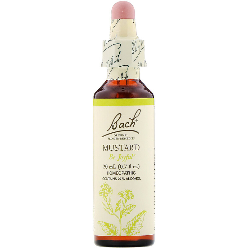 Bach, Original Flower Remedies, Mustard, 0.7 fl oz (20 ml) iHerb