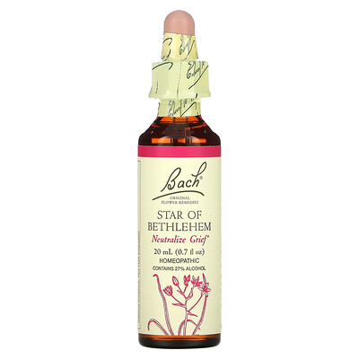 

Bach, Original Flower Remedies, Star of Bethlehem, 0.7 fl oz (20 ml)