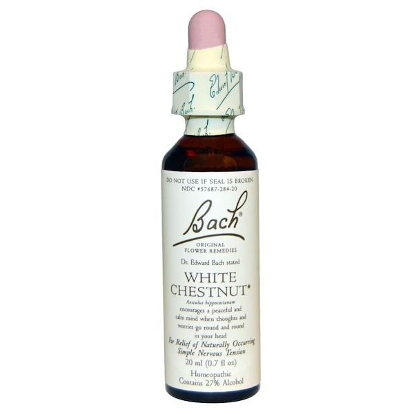 Bach, Original Flower Remedies, White Chestnut, 0.7 Fl Oz (20 Ml ...