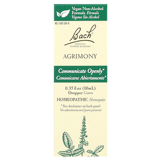 Bach, Original Flower Remedies, Agrimony, 0.35 fl oz (10 ml)