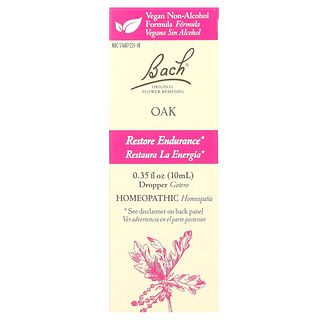 Bach, Original Flower Remedies. Oak, Eiche, 10 ml (0,35 fl. oz.)