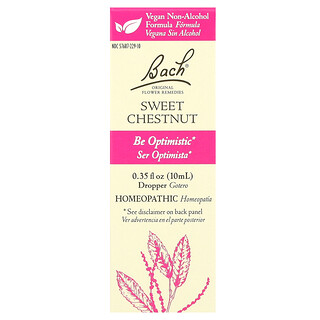 Bach, Original Flower Remedies, Sweet Chestnut, Blütenheilmittel, Süßkastanie, 10 ml (0,35 fl. oz.)
