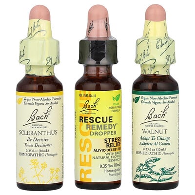 Product Image for Bach, Original Flower Remedies, Travel Kit, Ready to Go, 3 Droppers, 0.35 fl oz (10 ml) Each