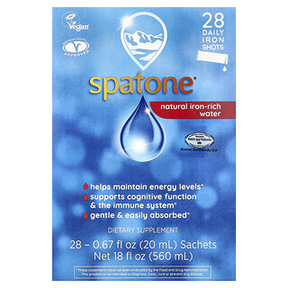 Bach, Spatone®, Natürliches eisenreiches Wasser, 28 Beutel, je 20 ml