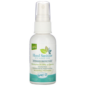 Отзывы о BAC-D, Hand Sanitizer and Wound Care, Alcohol Free, 2 fl oz (59 ml)