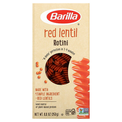 

Barilla, Red Lentil Rotini, 8.8 oz (250 g)