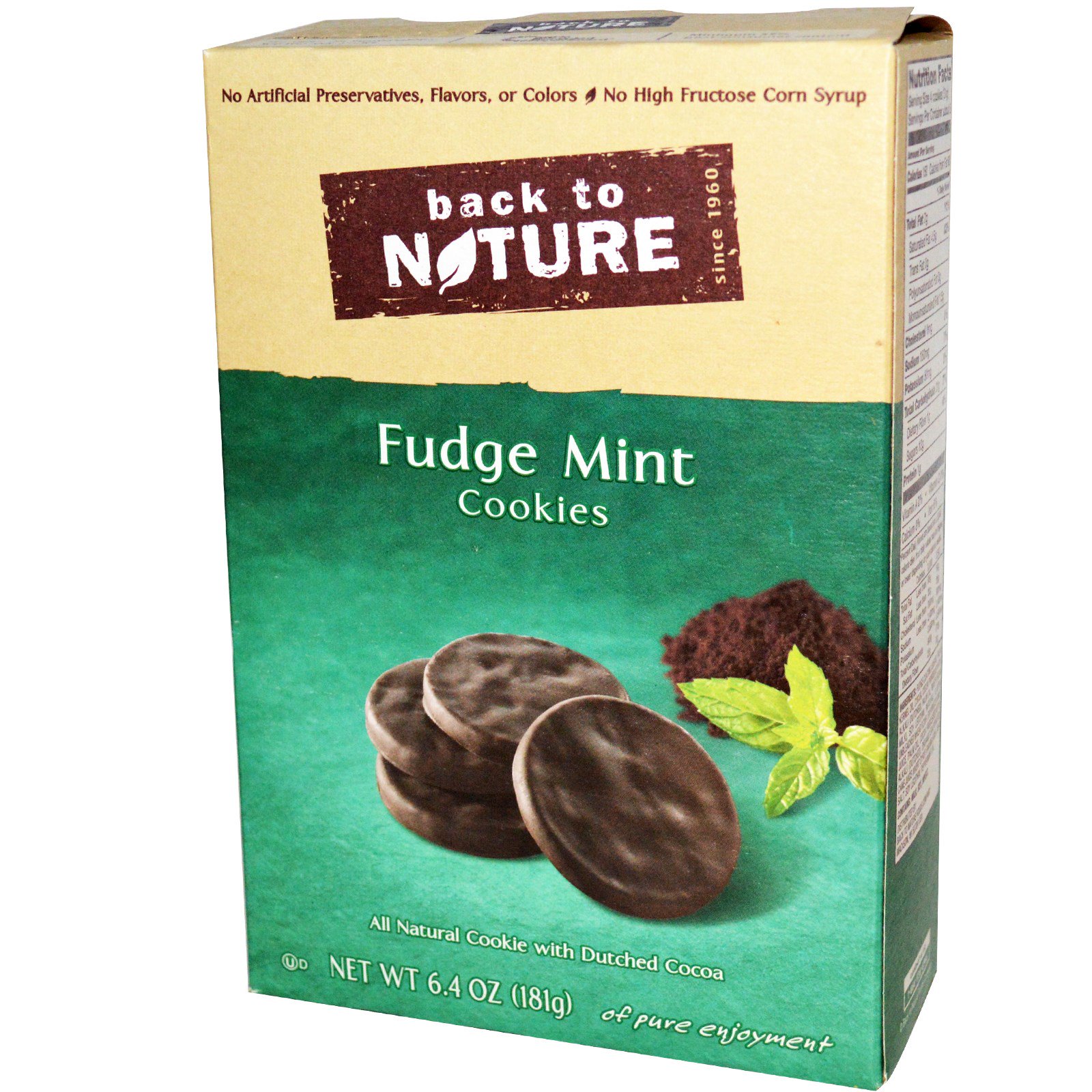 Back To Nature Fudge Mint Cookies 6 4 Oz 181 G Iherb