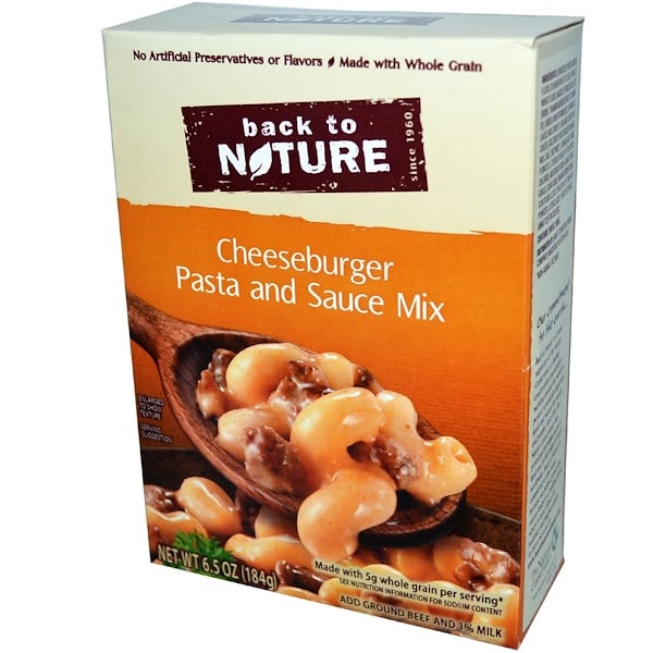 Back to Nature, Cheeseburger Pasta and Sauce Mix, 6.5 oz (184 g) (Discontinued Item) 