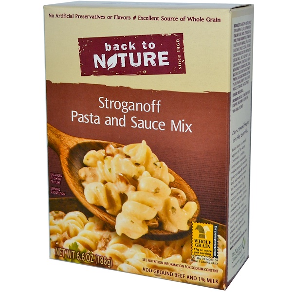 Back to Nature, Stroganoff Pasta and Sauce Mix, 6.6 oz (188 g) (Discontinued Item) 