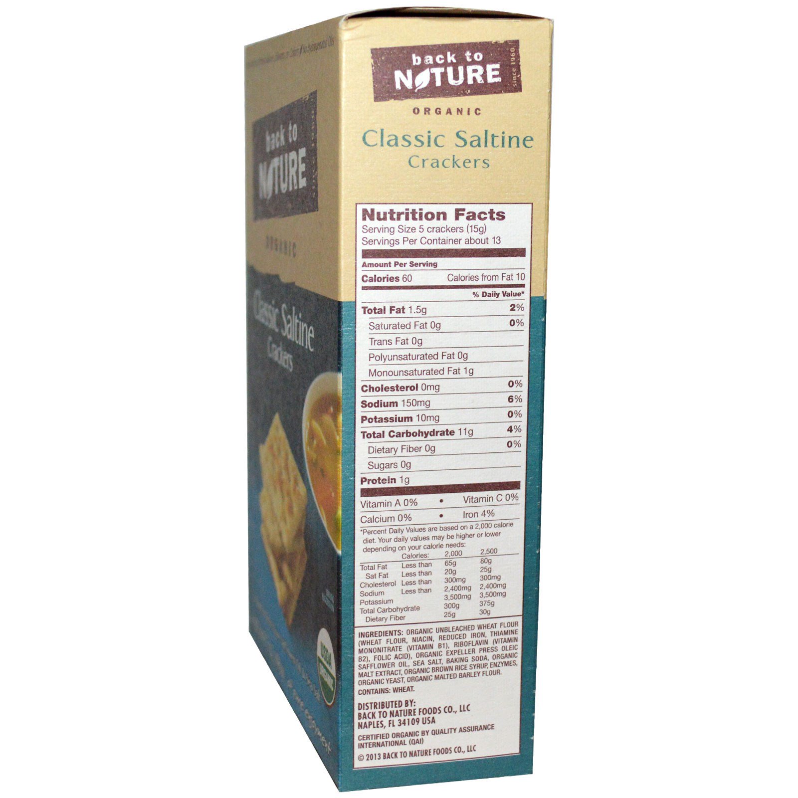 Back To Nature Crackers Organic Classic Saltine 7 Oz 198 G Iherb