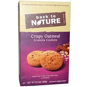 Бэк Ту Найчэ, Granola Cookies, Crispy Oatmeal, 9.5 oz (269 g) отзывы