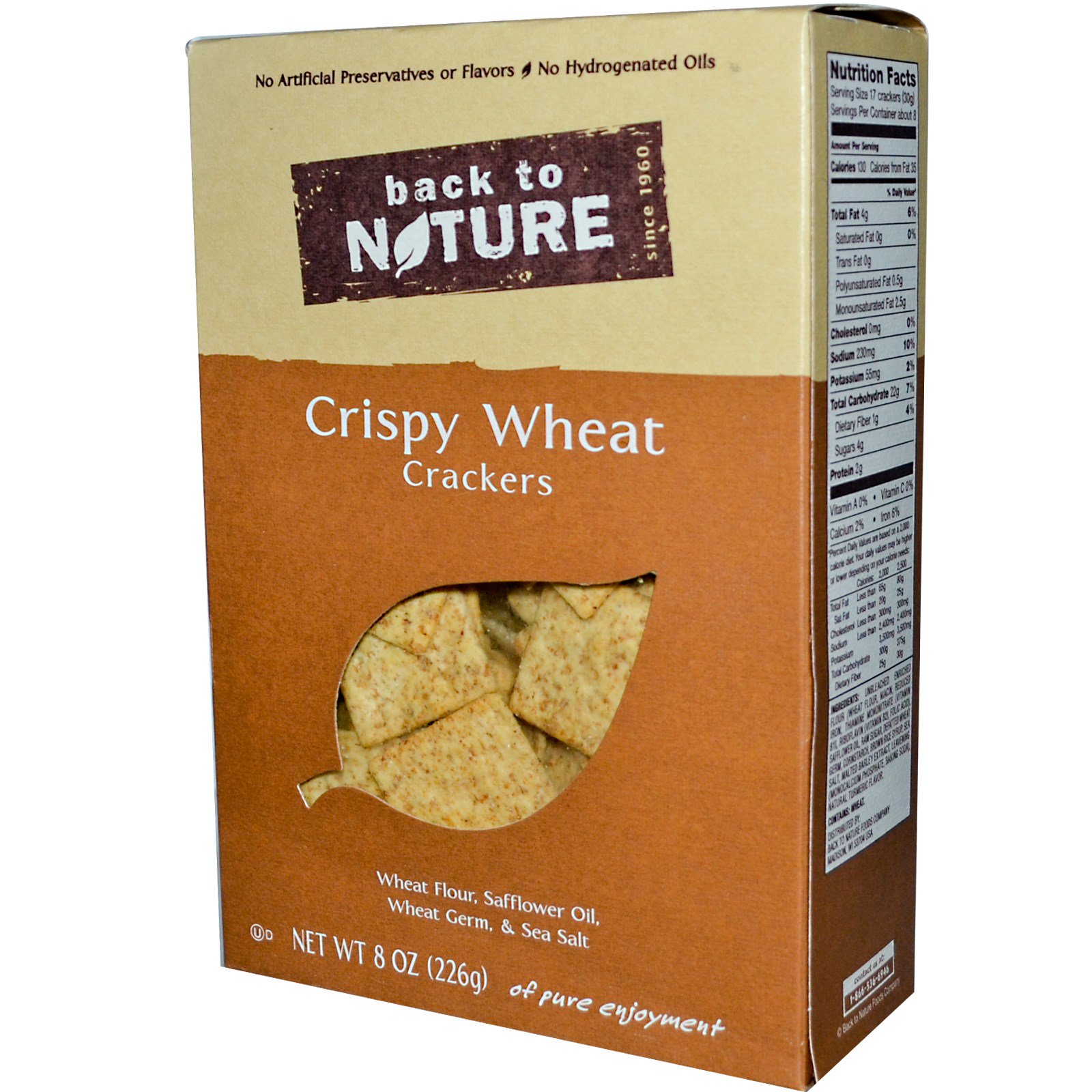 Back To Nature Crackers Crispy Wheat 8 Oz 226 G Iherb