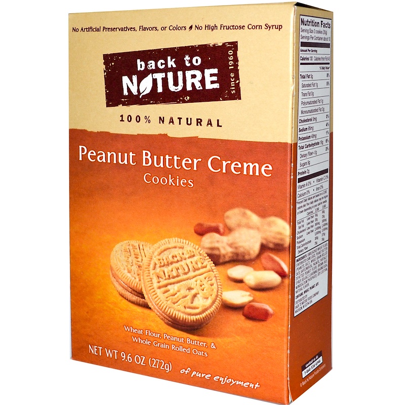 Back To Nature Peanut Butter Creme Cookies 96 Oz 272 G Iherb