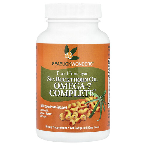 SeaBuckWonders, Sea Buckthorn Oil Blend, Omega-7 Complete, 1,000 mg, 120 Softgels (500 mg per Softgel)