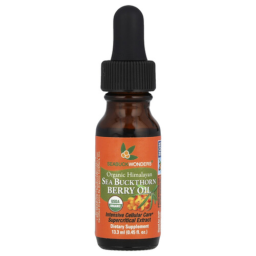 Seabuckwonders Organic Himalayan Sea Buckthorn Berry Oil, 0.45 fl oz (13.3 ml)