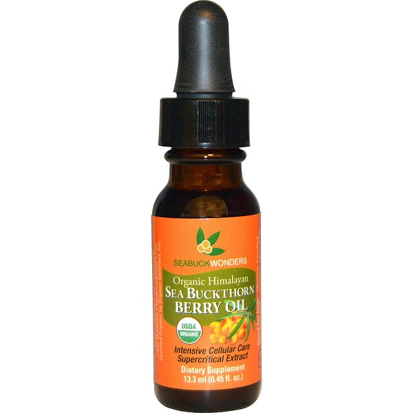 SeaBuckWonders‏, Organic Himalayan Sea Buckthorn Berry Oil, 0.45 fl oz (13.3 ml)