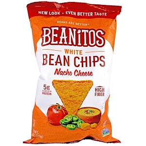 Купить Beanitos, Белые фасолевые чипсы, со вкусом сыра начо, 6 унций (170 г)  на IHerb