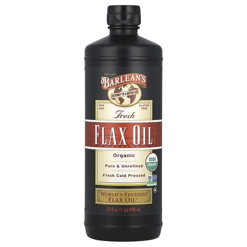 Barlean's, Biologische verse lijnzaadolie, 946 ml