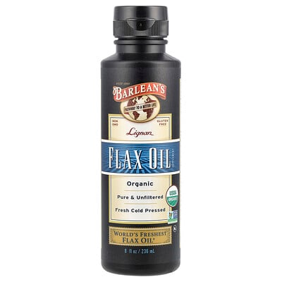 Barlean's, Suplemento de aceite de lino y lignanos orgánicos, 236 ml (8 oz. Líq.)