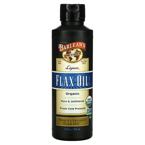 Organic Lignan Flax Oil, 12 fl oz (355 ml)