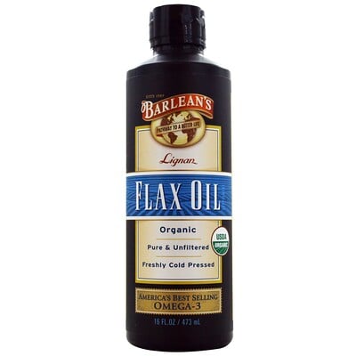 Barlean's Organic Lignan Flax Oil, 16 fl oz (473 ml)