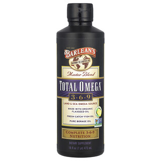 بارلينز‏, Master Blend ، Total Omega® 3 · 6 · 9 ، ليمون ، 16 أونصة سائلة (473 مل)