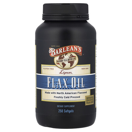Barlean's, Lignan Flax Oil, 250 Softgels