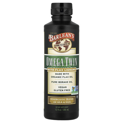 Barlean's Barlean's, Omega Twin with Flax Lignans, 12 fl oz (355 ml)