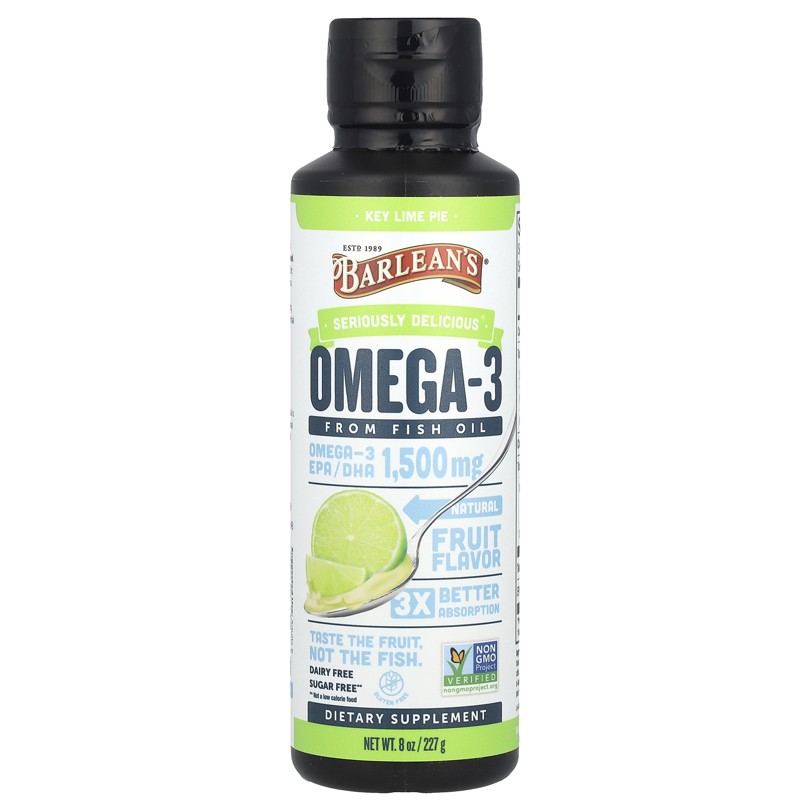 Omega-3 From Fish Oil, Key Lime Pie, 8 oz (227 g) - Picture 1 of 2