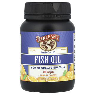 Barlean's, Fresh Catch®, Huile de poisson, Oméga-3 EPA/DHA, Orange, 100 capsules à enveloppe molle (300 mg par capsule à enveloppe molle)