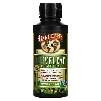 Barlean's Olive Leaf Complex, Peppermint, 8 oz ( 227 g)