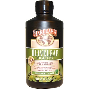 Barlean's, Комплекс листьев оливы, со вкусом перечной мяты, 16 унции (454 г)