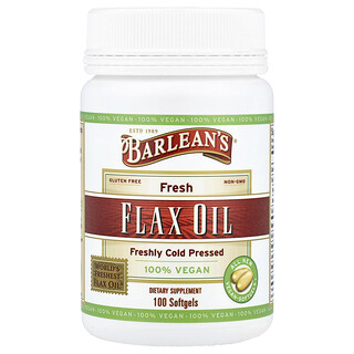 Barlean's, Olio di lino fresco, 100 capsule molli