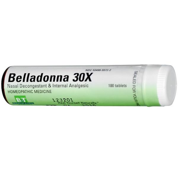 Boericke &amp; Tafel, Belladonna 30X, 100 Tablets iHerb