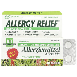 Boericke & Tafel, Allergiemittel AllerAide®, Allergieverlichting, 40 tabletten