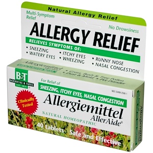 Boericke & Tafel, Противоаллергическое средство, Allergiemittel AllerAide, 40 таблеток