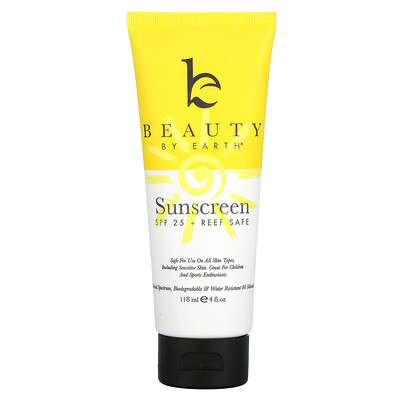 Купить Beauty By Earth Mineral Sunscreen, SPF 25, 4 fl oz (118 ml)