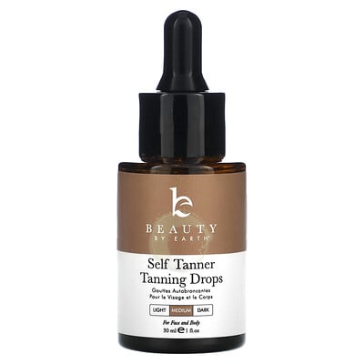 Product Image for Beauty By Earth, Self Tanner Tanning Drops, Medium , 1 fl oz (30 ml)
