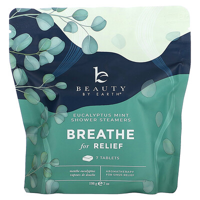 Product Image for Beauty By Earth, Breathe for Relief Shower Steamers, Eucalyptus Mint, 7 Tablets