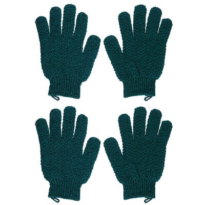 Beauty By Earth Отшелушивающие перчатки, для среднего отшелушивания, зеленые, 2 пары