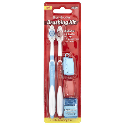 Product Image for Brush Buddies, Brushing Kit, Adult, 5 Pack