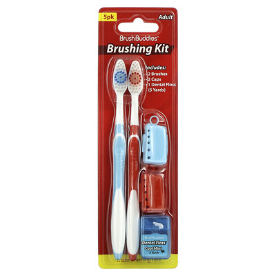 Brush Buddies Забота с умом, набор зубных щеток, для взрослых, 2 шт