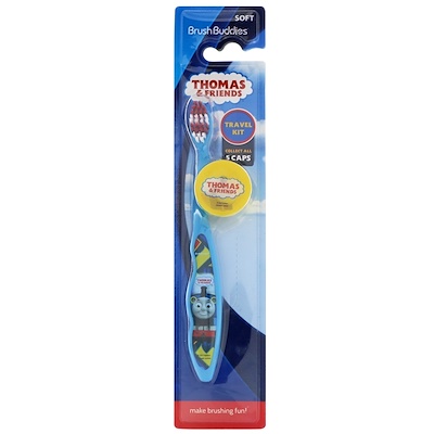 Brush Buddies Thomas & Friends,旅行套裝,柔軟,1個牙刷和蓋子
